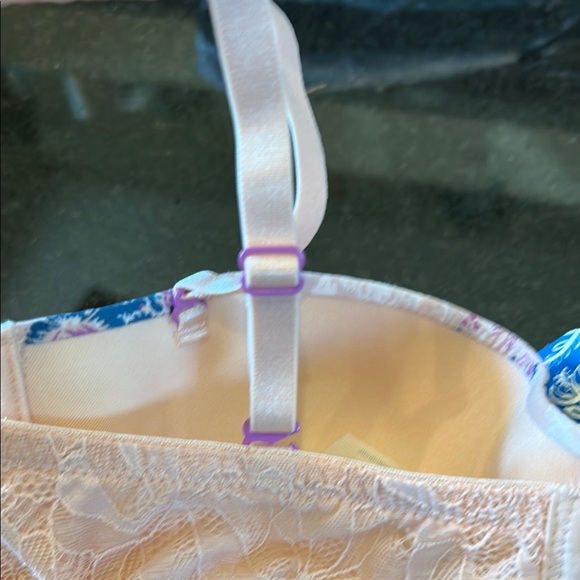 Free People Pink and Blue Bra‎ with Molded Cups - Picture 4 of 8